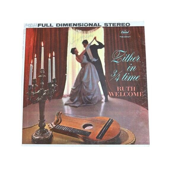 5 RUTH WELCOME Zither Records CAPITOL 12" LP 33 RPM Vintage Romantic 3/4 Time - Picture 5 of 11